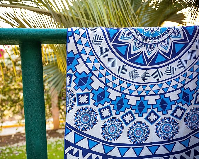 Elite Trend Microfiber Beach Towel for Adults with Bag - Extra Large 78x35 inch Lightweight Sand Free Quick Dry Towel for Travel, Swimming, Yoga, Camping (Blue Angel)