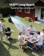 Koonie 10 Inch Camping Misting Fan 11L Tank, 20000mAh Cooling Battery Floor Fan with Remote, 4 Timers, 4 Speeds, 3 Mist Modes, 45°/90° Oscillation, 10° Tilt, Portable for Outdoors Patios, Travel