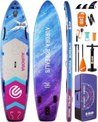 ESUP 11’6 ×34" Wide Inflatable Paddle Board with Premium SUP Paddleboard Accessories, Extra Stable Stand Up Paddle Boards for Adults/425lb/Family/Yoga/Beginner, with Shoulder Strap,Dual-Action Pump