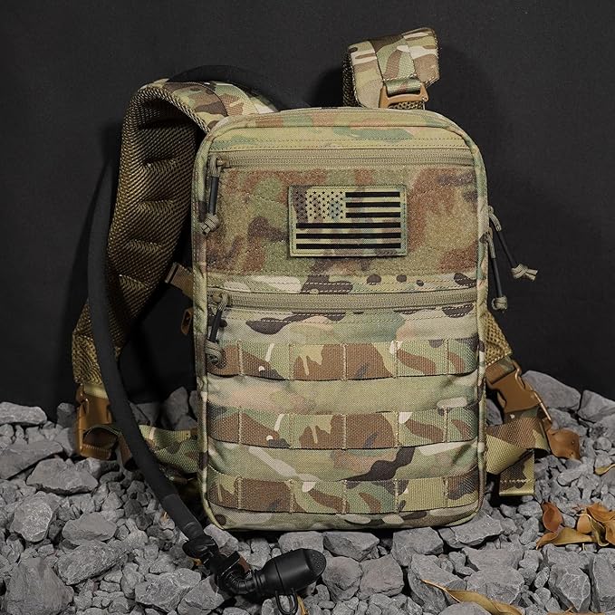 PETAC GEAR Tactical Molle Hydration Pack for 1.5L - Lightweight Water Reservoir Bag for Molle Vest Backpack, for Hiking, Hunting