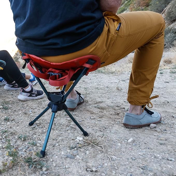 GRAND TRUNK Compass 360° Swivel Stool – Clay Red | Lightweight, Foldable & Waterproof with Carry Bag | Portable Camping Seat for Hunting, Fishing & Outdoor Sports