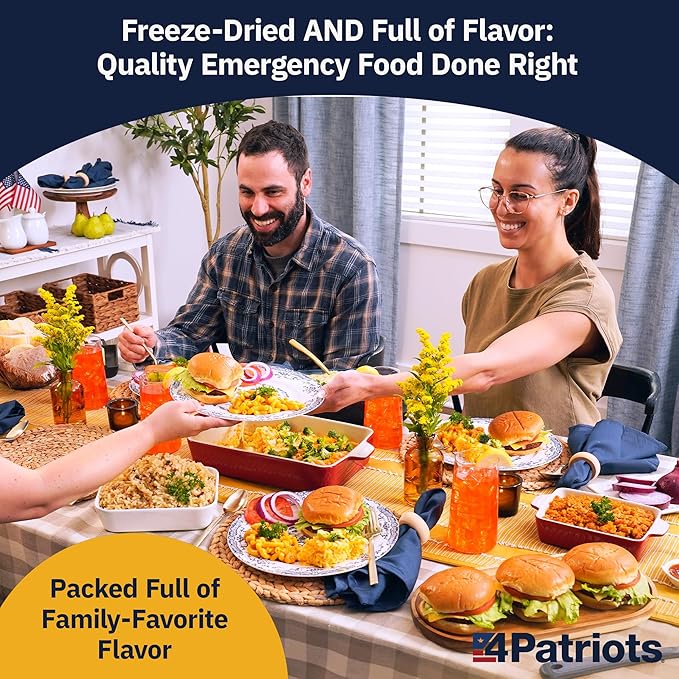 4Patriots 1-Year Survival Food Kit: Emergency Food Supply Designed to Last 25 Years, 2,752 Servings