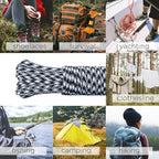 TECEUM 5/32" Paracord Rope 1000 – 1000ft / 200ft / 100ft / 50ft – Tactical Parachute Cord 4mm – 45+ Colors – Nylon String for Survival & Camping Gear – Stripe Cord for Survival – Utility Rope