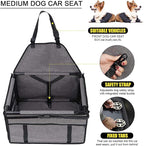 GENORTH Dog Car Seats for Small and Medium Dogs,Portable Puppy/Pet Car Booster Seat with Clip-On Leash and Mesh Window for Pet Up to 20 lbs