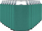 Blank Beer Can Cooler Sleeves (110-Pack) Soft Insulated Beer Can Coolies - HTV Friendly Blank Koolies in Bulk for Beer Cans & Bottles - Coolie Blanks for Vinyl Projects & Wedding Favors (Teal)