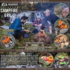 Campfire Grill – Small, Lightweight 304 Stainless Steel Cooking Grate for Camping, Hiking, Backpacking – Portable Campfire Cooking Grill for 1–2 People