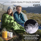 Naturehike Ultralight Backpacking RDS Down Sleeping Bag for Adults, 650 Fill Power Sleeping Bag for 42/52℉, 20oz Compact Lightweight Sleeping Bags for Hiking Camping 3 Seasons