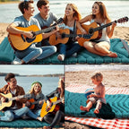 Sleeping Pad with Pillow, Self Inflating Extra-Thick, Ultralight Sleeping Mat, Built-in Pump, Ultimate for Camping, Hiking, Traveling, Airpad, Carry Bag, Compact & Lightweight Air Mattress (Peacock)