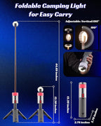 Telescopic Camping Light, 6800mAh Camping Lantern with Remote, Rechargeable Camping Lights with Power Bank, Emergency Solar Lights Portable for Camp, Waterproof Hiking Lantern for Outdoor