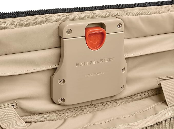 Briggs & Riley 26" Medium Expandable Spinner - Checked Luggage for Travel, Suitcases with Wheels, Softside Rolling Bag for Men & Women, Self-Repairing Zipper - Baseline Collection, Black