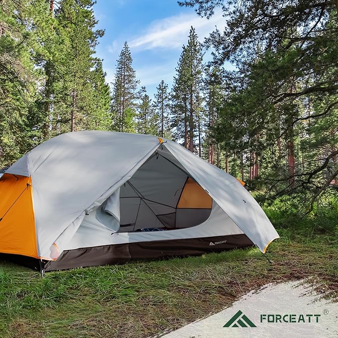 Forceatt Tent for 2 and 3 Person is Waterproof and Windproof, Camping Tent for 3 to 4 Seasons,Lightweight Aluminum Pole Backpacking Tent Can be Set Up Quickly,Great for Hiking