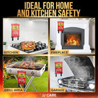 JJ CARE Fire Blanket – 3 Packs with Hooks – Emergency Fire Blanket for Home & Kitchen, High Heat Resistant Fire Suppression Blankets for Home Safety, Kitchen, and Camping