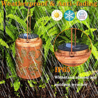 Solar Lanterns for Outside,Sunflower and Dragonfly Garden Decor Lights,Waterproof Solar Powered Hanging Lantern for Patio,Yard,Porch, Birthday Gifts for Women,Mom,Grandma,Housewarming