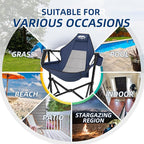 Portable Hammock Camping Chair with Adjustable Back, Folding Hammock Chair Supports 330lbs, Camping Swing Chair for Adults, Camping Hammock Chair for Lawn, Concerts, Backyard, Stargazer