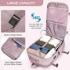 PIJUSHI Travel Backpack for Women Expandable Carry on Luggage Backpack Airline Approved Personal Item Laptop Bag(PE034 Light Purple)