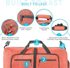 Vomgomfom Travel Duffle Bag for Men,65L 85L 115L Foldable Travel Duffel Bag with Shoes Compartment Overnight Bag for Men Women