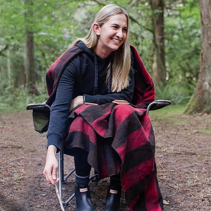 Arcturus Plaid Wool Blankets - 4.5lbs Warm, Heavy, Washable, Large | Great for Camping, Outdoors, Sporting Events, or Home