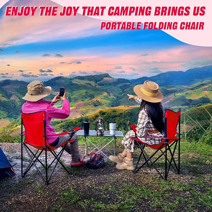 Huwena 10 Pack Folding Camping Chairs Bulk with Cupholder Carry Bags Lightweight Camp Chairs Collapsible Portable Outdoor Lawn Chair for Picnic, Beach, Outside