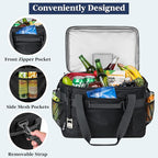 OPUX Cooler Bag, 48 Cans Insulated Soft Collapsible Portable Cooler, Soft Sided Leakproof Cooler for Beach Camping with Shoulder Strap, Ice Chest for Travel Road Trip Picnic, Black