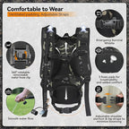 MARCHWAY Tactical Molle Hydration Pack with 2.5L TPU Water Bladder, Compact Yet Spacious Military Backpack for Hiking, Cycling, Backpacking, Hunting, Running