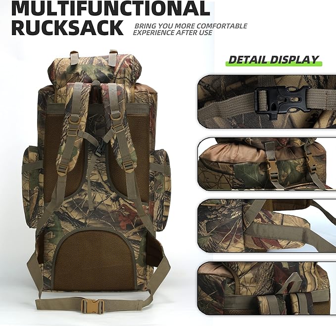 King'sGuard 100L Camping Hiking Backpack Molle Rucksack Military Camping Backpacking Daypack