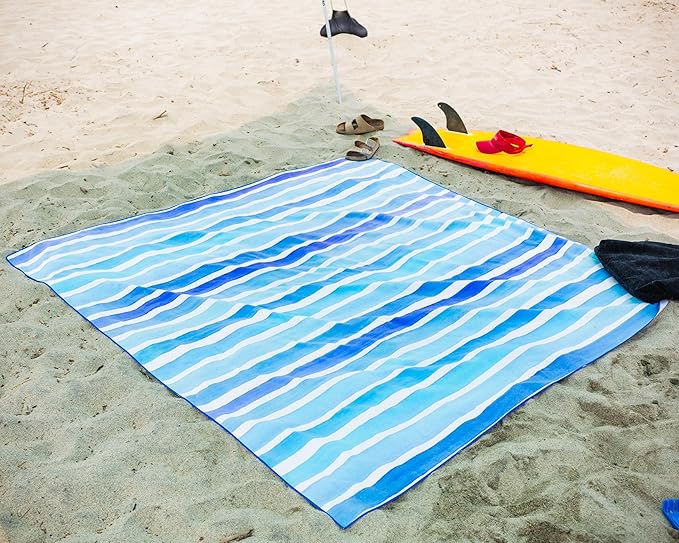 Quick Dry Towel Extra Extra Large 72x72 Inch - Microfiber Beach Towel - Perfect for Beach, Travel, Swimming, Pool, Yoga, Hiking, Camping - Lightweight, Fast Drying, Compact for Adults (Maldives)