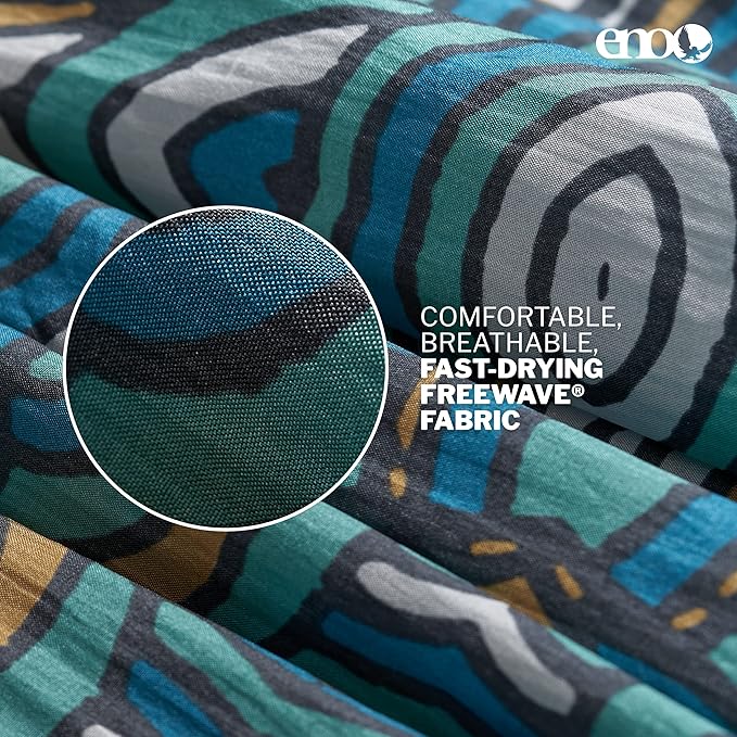 ENO DoubleNest Hammock - Lightweight, Portable, 1 to 2 Person Hammock - for Camping, Hiking, Backpacking, Travel, a Festival, or The Beach - Roots Studio Special Edition