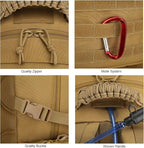 30L Military Tactical Backpack for Men 3 day Assault Pack Molle Daypack Army Hiking Rucksack (Khaki)