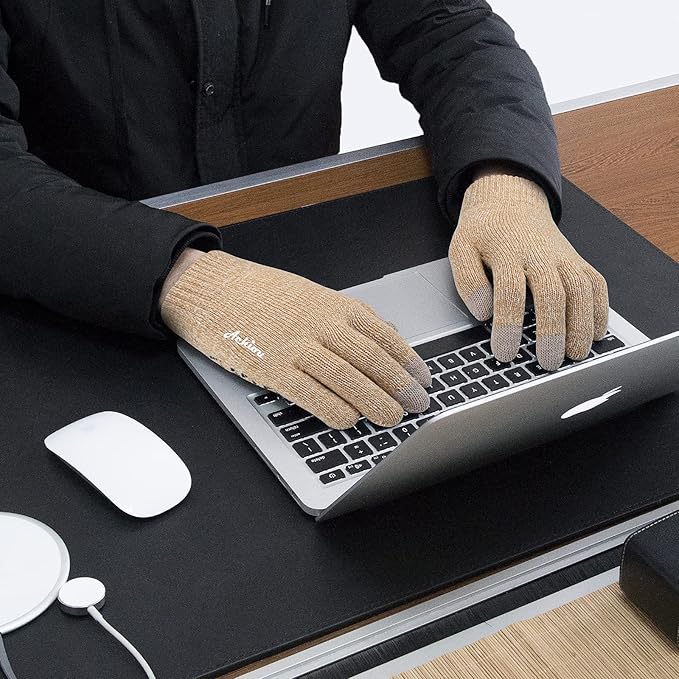 Achiou Winter Gloves, Glove for Men Women, Upgraded Touch Screen Texting Warm Running with Thermal Soft Knit Lining