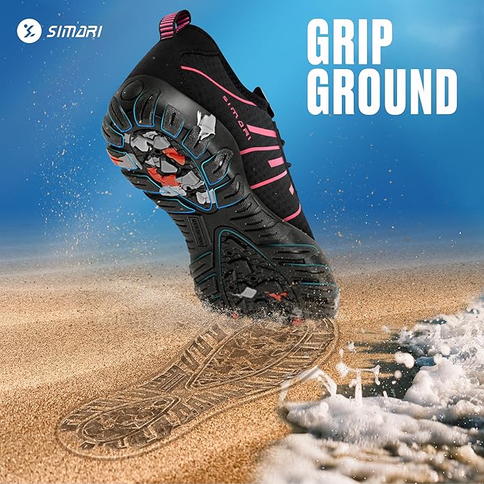 SIMARI Water Shoes for Women Men - Barefoot Quick-Dry Aqua Socks | Lightweight Swim Shoes for Surfing, Swimming, Beach Sports, Kayaking, Diving | Non-Slip Design