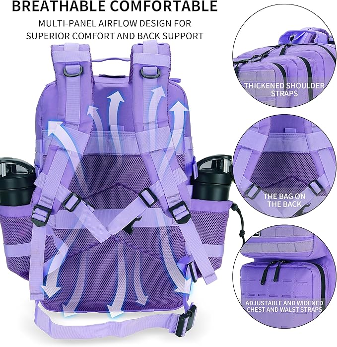 Military Tactical Backpack 45L/25L 3 Day Assault Pack Molle Daypack Hiking Backpack for Men and Women