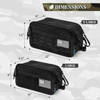 PAVILIA Extra Large Tactical Toiletry Bag for Men, Travel Hygiene Bag, Military Gear Dopp Kit, Molle Accessories Pouch, Shaving Grooming Essentials Gym Bathroom Shower Toiletries Tool EDC, Black XL