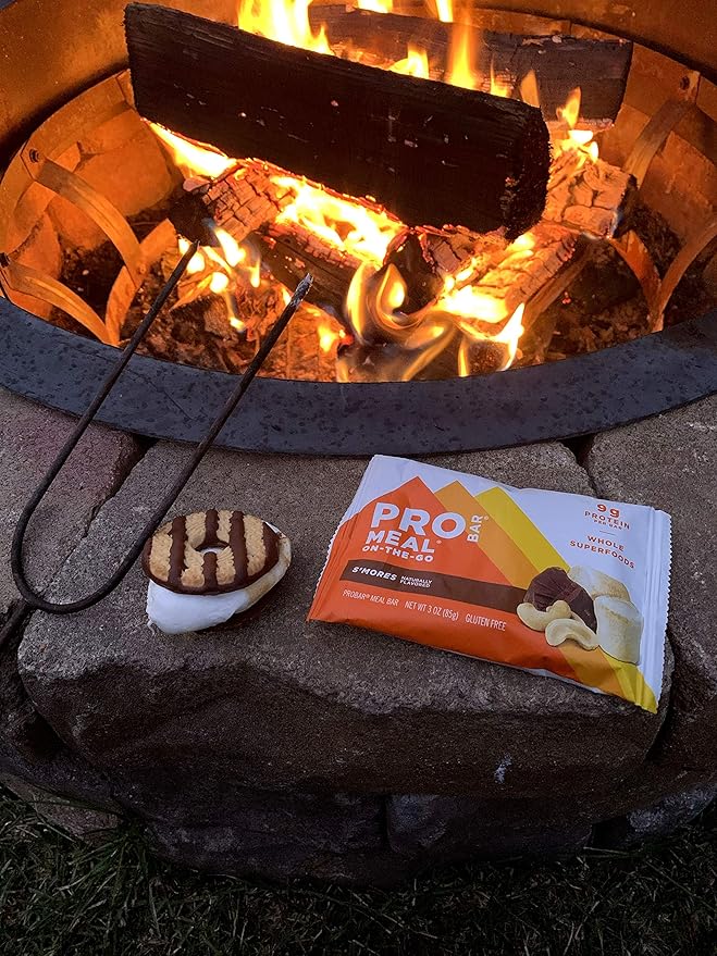 PROBAR - MEAL Bar, S'Mores, Non-GMO, Gluten-Free, Healthy, Plant-Based, Whole-Food Ingredients, Natural Energy (12 Count)