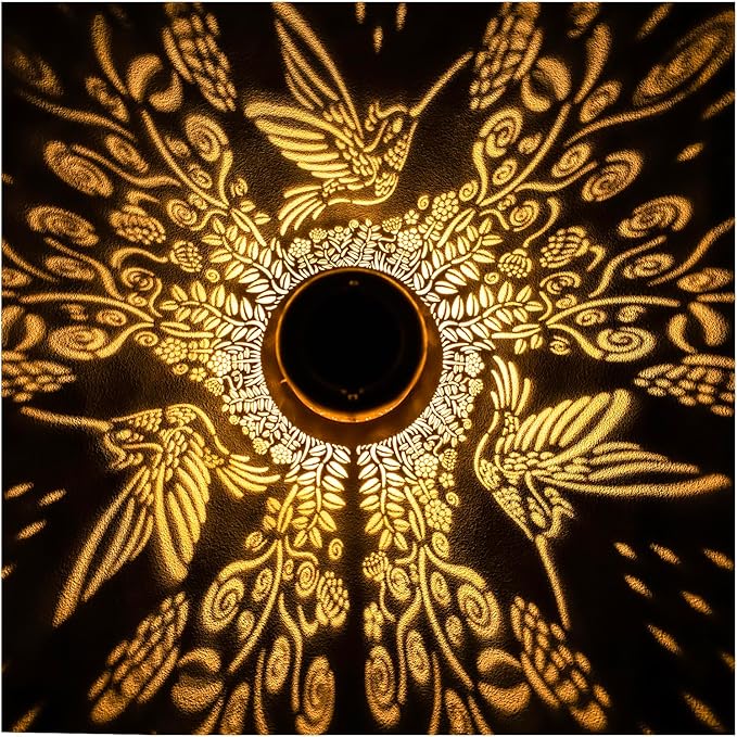 Hummingbird Solar Lanterns Outdoor Waterproof Hanging Solar Lights Hummingbird Gifts for Women/Men Metal Decorative LED Hummingbird Lanterns for Garden Decor,Patio,Lawn,Pathway,Yard