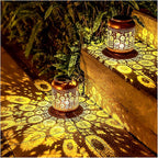 Sunflower Solar Lanterns Outdoor Waterproof Hanging Solar Lights Sunflower Gifts for Women/Men/Sunflower Lovers Gifts Metal Decorative LED Sunflower Lanterns for Garden Decor,Patio,Lawn,Pathway,Yard