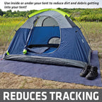 Drymate Tent Carpet Mat, Protective Waterproof Liner Keeps You Warm & Dry, Camping Floor Rug Accessory (7'4" x 8'4"), Durable, Lightweight, Soft & Comfortable, Trimmable Material (USA Made) (Charcoal)
