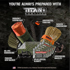 TITAN Survival - Mylar Survival Blankets 5 Pack - 90% Heat Retention & Waterproof Design - Emergency Blanket Cold Weather Protection & Survival Kits - Durable Space Blanket for Outdoor Use