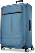 Samsonite Soft-Sided 29-Inch Lightweight Large Checked Expandable Element Suitcase: Durable, 360° Spinner Wheels, Adjustable Telescopic Handle, 2 Front & 1 Side Pocket- Captains Blue