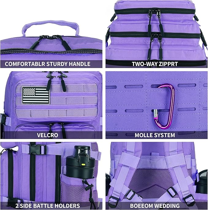 Military Tactical Backpack 45L/25L 3 Day Assault Pack Molle Daypack Hiking Backpack for Men and Women