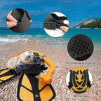 Kids Mask Fins Snorkel Set Snorkeling Packages, with Diving Mask, Snorkel, Adjustable Swim Fins, Mesh Bag, Anti-Fog Anti-Leak Snorkeling Gear for Kids for Snorkeling Swimming Diving