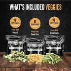 Ready Hour, Fruit & Veggie Mix, Non-Perishable Freeze-Dried Food, 30-Year Shelf Life, Portable Emergency and Adventure Food Supply, Durable Flood Safe Container, 56 Servings