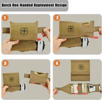 2-in-1 Micro Med Kit Med Pouch Tactical Mini First Aid Pouch Empty Small IFAK Pouch Compact Med Pouch EDC Bag with Tourniquet Holder |MOLLE Belt IFAK Micro Trauma Kit Pouch