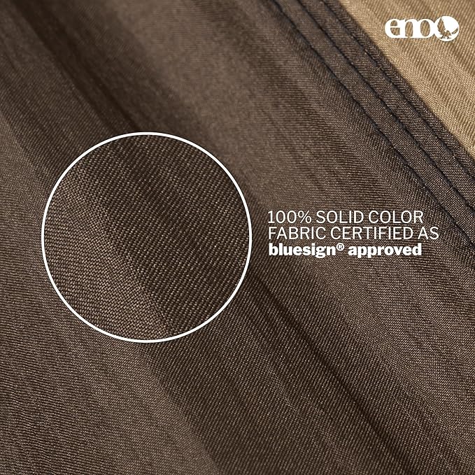 ENO DoubleNest Hammock - Lightweight, Portable, 1 to 2 Person Hammock - for Camping, Hiking, Backpacking, Travel, a Festival, or The Beach - Chocolate/Latte