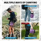 NATURE PIONEOR Insulated Water Bottles with Strap Pouch - 84 oz Stainless Steel Vacuum Bottle with Holder/Carrier/Sleeve - 18/8 Food Grade 84oz Water Jug