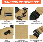 Anti Theft Crossbody Travel Bags for Women Men Cross Body Slim Sling Handbags with S Hook Antitheft