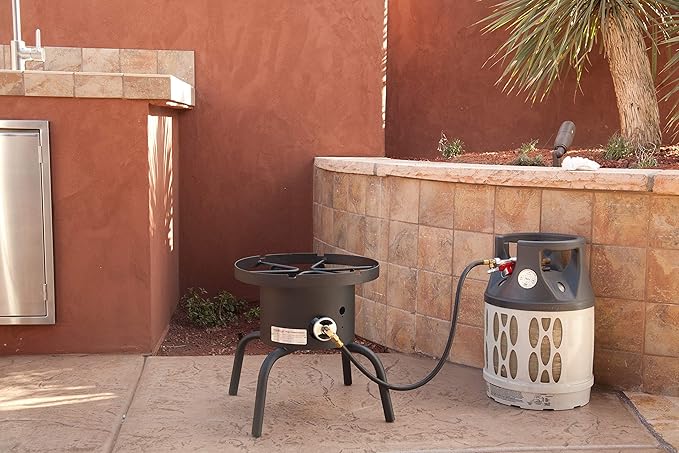 Camp Chef SHP-RL High Pressure Single Burner Cooker with Detachable legs and Round top, Black