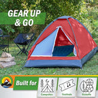 2 Person Camping Tent with Rain Fly and Carrying Bag – Lightweight Outdoor Pop Up Tents for Camping Essentials, Music Festivals, Backpacking, Hiking, or Beach Shelter by Wakeman Outdoors