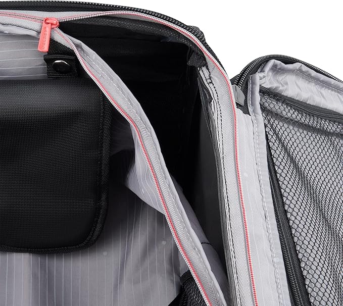 DELSEY PARIS Helium DLX Softside Expandable Luggage with Spinner Wheels, Black, 3 Piece Set (20/25/29)