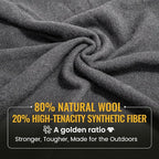 ONETIGRIS Wool Blanket,Wool Camping Blanket Warm, Thick, Washable, Large Car Blanket Great for Camping, Outdoors, Sporting Events, Survival Kits 64in x 87in