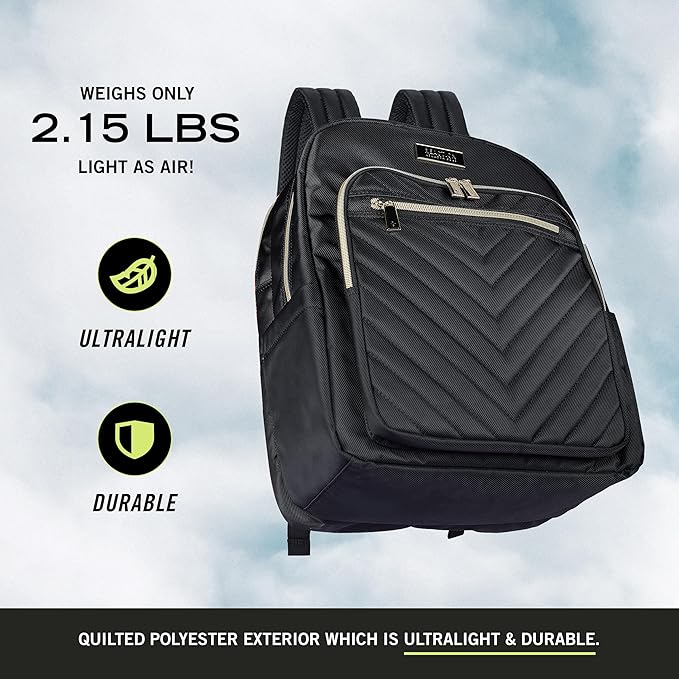 Kenneth Cole REACTION Women's Chelsea Chevron 15" Laptop and Tablet Backpack, Olive